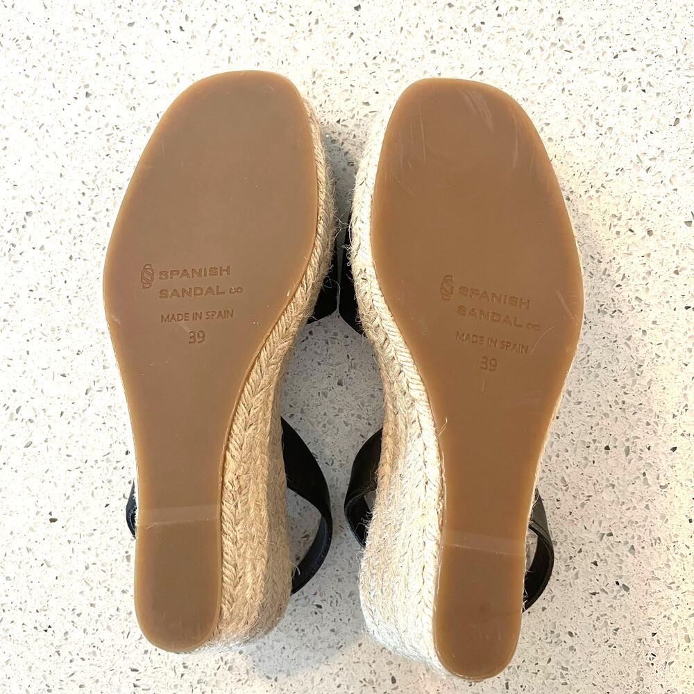 The Spanish Sandals Co Black espadrille wedges - Picture 8 of 8
